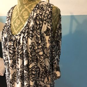 Black and white butterfly shirt